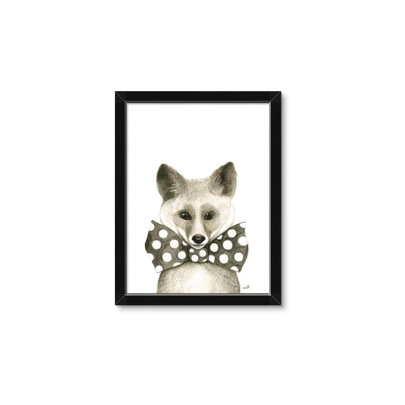 Picture of Baby Fox with Bow Tie _GroupedProduct_Rectangle_Portrait_Mini_ _GroupedProduct_Rectangle_Portrait_Framed_Matted_