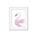 Picture of Pink Swan _GroupedProduct_Rectangle_Portrait_Mini_ _GroupedProduct_Rectangle_Portrait_Framed_Matted_