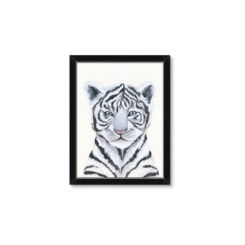 Picture of White Tiger Babe _GroupedProduct_Rectangle_Portrait_Mini_ _GroupedProduct_Rectangle_Portrait_Framed_Matted_