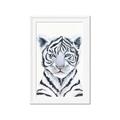 Picture of White Tiger Babe _GroupedProduct_Rectangle_Portrait_Mini_ _GroupedProduct_Rectangle_Portrait_Framed_Matted_