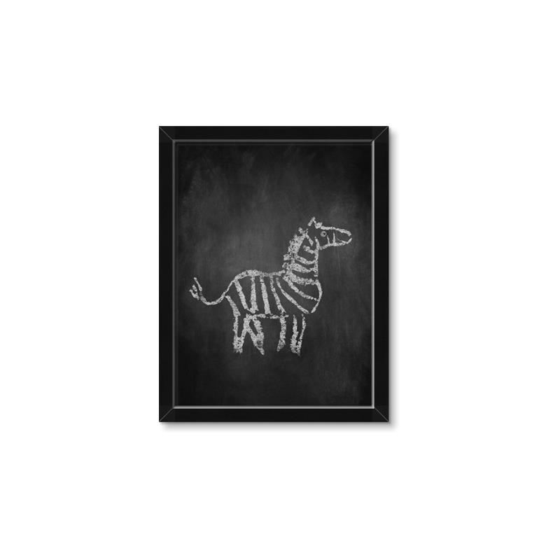 Picture of Chalk Zebra _GroupedProduct_Rectangle_Portrait_Mini_ _GroupedProduct_Rectangle_Portrait_Framed_Matted_