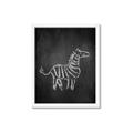 Picture of Chalk Zebra _GroupedProduct_Rectangle_Portrait_Mini_ _GroupedProduct_Rectangle_Portrait_Framed_Matted_