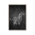 Picture of Chalk Zebra _GroupedProduct_Rectangle_Portrait_Mini_ _GroupedProduct_Rectangle_Portrait_Framed_Matted_