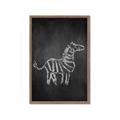 Picture of Chalk Zebra _GroupedProduct_Rectangle_Portrait_Mini_ _GroupedProduct_Rectangle_Portrait_Framed_Matted_