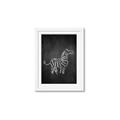 Picture of Chalk Zebra _GroupedProduct_Rectangle_Portrait_Mini_ _GroupedProduct_Rectangle_Portrait_Framed_Matted_