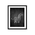 Picture of Chalk Zebra _GroupedProduct_Rectangle_Portrait_Mini_ _GroupedProduct_Rectangle_Portrait_Framed_Matted_