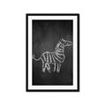 Picture of Chalk Zebra _GroupedProduct_Rectangle_Portrait_Mini_ _GroupedProduct_Rectangle_Portrait_Framed_Matted_