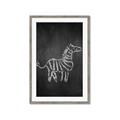 Picture of Chalk Zebra _GroupedProduct_Rectangle_Portrait_Mini_ _GroupedProduct_Rectangle_Portrait_Framed_Matted_
