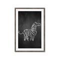 Picture of Chalk Zebra _GroupedProduct_Rectangle_Portrait_Mini_ _GroupedProduct_Rectangle_Portrait_Framed_Matted_
