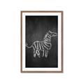 Picture of Chalk Zebra _GroupedProduct_Rectangle_Portrait_Mini_ _GroupedProduct_Rectangle_Portrait_Framed_Matted_