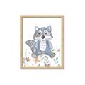 Picture of Cartoon Raccoon _GroupedProduct_Rectangle_Portrait_Mini_ _GroupedProduct_Rectangle_Portrait_Framed_Matted_