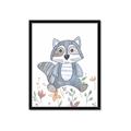 Picture of Cartoon Raccoon _GroupedProduct_Rectangle_Portrait_Mini_ _GroupedProduct_Rectangle_Portrait_Framed_Matted_