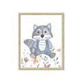 Picture of Cartoon Raccoon _GroupedProduct_Rectangle_Portrait_Mini_ _GroupedProduct_Rectangle_Portrait_Framed_Matted_