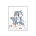 Picture of Cartoon Raccoon _GroupedProduct_Rectangle_Portrait_Mini_ _GroupedProduct_Rectangle_Portrait_Framed_Matted_