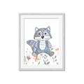 Picture of Cartoon Raccoon _GroupedProduct_Rectangle_Portrait_Mini_ _GroupedProduct_Rectangle_Portrait_Framed_Matted_