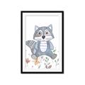 Picture of Cartoon Raccoon _GroupedProduct_Rectangle_Portrait_Mini_ _GroupedProduct_Rectangle_Portrait_Framed_Matted_