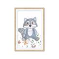 Picture of Cartoon Raccoon _GroupedProduct_Rectangle_Portrait_Mini_ _GroupedProduct_Rectangle_Portrait_Framed_Matted_