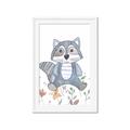 Picture of Cartoon Raccoon _GroupedProduct_Rectangle_Portrait_Mini_ _GroupedProduct_Rectangle_Portrait_Framed_Matted_