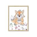 Picture of Cartoon Fox  _GroupedProduct_Rectangle_Portrait_Mini_ _GroupedProduct_Rectangle_Portrait_Framed_Matted_