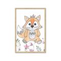 Picture of Cartoon Fox  _GroupedProduct_Rectangle_Portrait_Mini_ _GroupedProduct_Rectangle_Portrait_Framed_Matted_