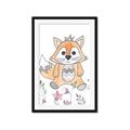 Picture of Cartoon Fox  _GroupedProduct_Rectangle_Portrait_Mini_ _GroupedProduct_Rectangle_Portrait_Framed_Matted_