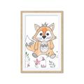 Picture of Cartoon Fox  _GroupedProduct_Rectangle_Portrait_Mini_ _GroupedProduct_Rectangle_Portrait_Framed_Matted_