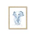 Picture of Baby Blue Elephant _GroupedProduct_Rectangle_Portrait_Mini_ _GroupedProduct_Rectangle_Portrait_Framed_Matted_