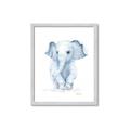 Picture of Baby Blue Elephant _GroupedProduct_Rectangle_Portrait_Mini_ _GroupedProduct_Rectangle_Portrait_Framed_Matted_
