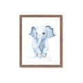 Picture of Baby Blue Elephant _GroupedProduct_Rectangle_Portrait_Mini_ _GroupedProduct_Rectangle_Portrait_Framed_Matted_