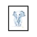 Picture of Baby Blue Elephant _GroupedProduct_Rectangle_Portrait_Mini_ _GroupedProduct_Rectangle_Portrait_Framed_Matted_