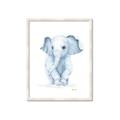 Picture of Baby Blue Elephant _GroupedProduct_Rectangle_Portrait_Mini_ _GroupedProduct_Rectangle_Portrait_Framed_Matted_