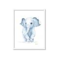 Picture of Baby Blue Elephant _GroupedProduct_Rectangle_Portrait_Mini_ _GroupedProduct_Rectangle_Portrait_Framed_Matted_