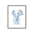 Picture of Baby Blue Elephant _GroupedProduct_Rectangle_Portrait_Mini_ _GroupedProduct_Rectangle_Portrait_Framed_Matted_