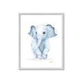 Picture of Baby Blue Elephant _GroupedProduct_Rectangle_Portrait_Mini_ _GroupedProduct_Rectangle_Portrait_Framed_Matted_