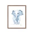 Picture of Baby Blue Elephant _GroupedProduct_Rectangle_Portrait_Mini_ _GroupedProduct_Rectangle_Portrait_Framed_Matted_