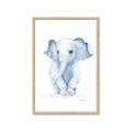 Picture of Baby Blue Elephant _GroupedProduct_Rectangle_Portrait_Mini_ _GroupedProduct_Rectangle_Portrait_Framed_Matted_