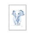 Picture of Baby Blue Elephant _GroupedProduct_Rectangle_Portrait_Mini_ _GroupedProduct_Rectangle_Portrait_Framed_Matted_