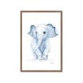 Picture of Baby Blue Elephant _GroupedProduct_Rectangle_Portrait_Mini_ _GroupedProduct_Rectangle_Portrait_Framed_Matted_
