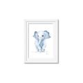 Picture of Baby Blue Elephant _GroupedProduct_Rectangle_Portrait_Mini_ _GroupedProduct_Rectangle_Portrait_Framed_Matted_