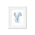 Picture of Baby Blue Elephant _GroupedProduct_Rectangle_Portrait_Mini_ _GroupedProduct_Rectangle_Portrait_Framed_Matted_