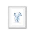 Picture of Baby Blue Elephant _GroupedProduct_Rectangle_Portrait_Mini_ _GroupedProduct_Rectangle_Portrait_Framed_Matted_