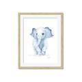 Picture of Baby Blue Elephant _GroupedProduct_Rectangle_Portrait_Mini_ _GroupedProduct_Rectangle_Portrait_Framed_Matted_