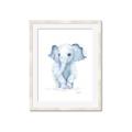 Picture of Baby Blue Elephant _GroupedProduct_Rectangle_Portrait_Mini_ _GroupedProduct_Rectangle_Portrait_Framed_Matted_