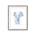 Picture of Baby Blue Elephant _GroupedProduct_Rectangle_Portrait_Mini_ _GroupedProduct_Rectangle_Portrait_Framed_Matted_