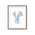 Picture of Baby Blue Elephant _GroupedProduct_Rectangle_Portrait_Mini_ _GroupedProduct_Rectangle_Portrait_Framed_Matted_