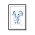 Picture of Baby Blue Elephant _GroupedProduct_Rectangle_Portrait_Mini_ _GroupedProduct_Rectangle_Portrait_Framed_Matted_