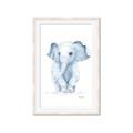 Picture of Baby Blue Elephant _GroupedProduct_Rectangle_Portrait_Mini_ _GroupedProduct_Rectangle_Portrait_Framed_Matted_