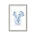 Picture of Baby Blue Elephant _GroupedProduct_Rectangle_Portrait_Mini_ _GroupedProduct_Rectangle_Portrait_Framed_Matted_