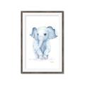 Picture of Baby Blue Elephant _GroupedProduct_Rectangle_Portrait_Mini_ _GroupedProduct_Rectangle_Portrait_Framed_Matted_