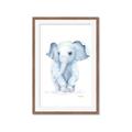 Picture of Baby Blue Elephant _GroupedProduct_Rectangle_Portrait_Mini_ _GroupedProduct_Rectangle_Portrait_Framed_Matted_